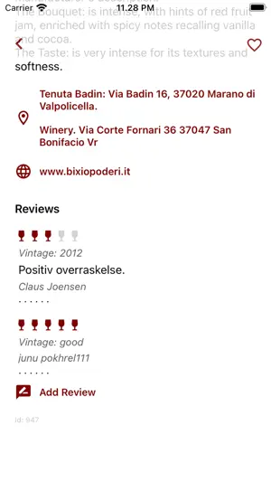 Amarone wine database截图2